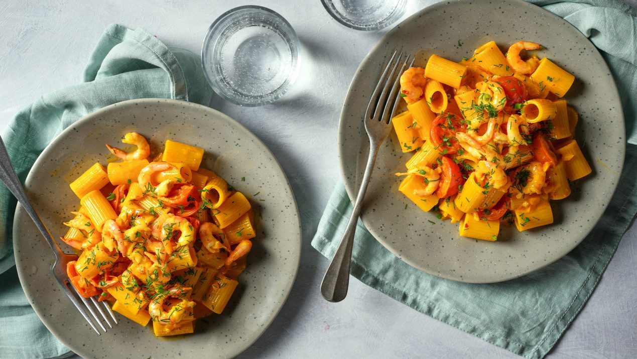 Krämig räkpasta